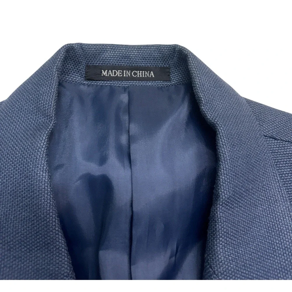 Panhandle Slim 44R Blue Western Blazer Jacket 100% Silk Sport‎ Suit Coat Cowboy